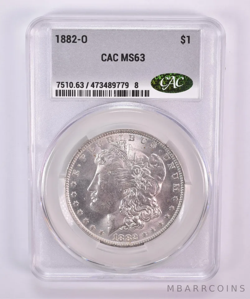 1882-O Morgan Silver Dollar MS63 CAC CACg