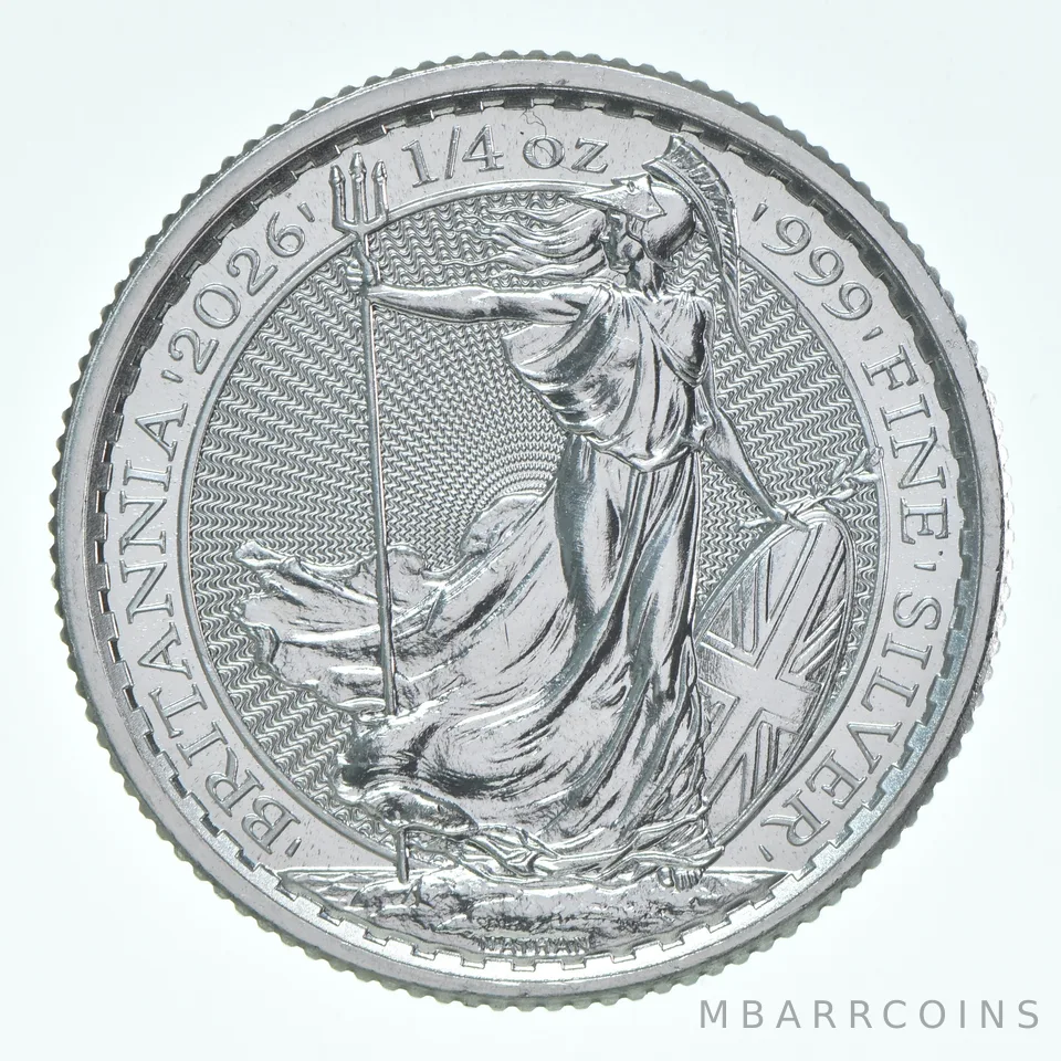 2026 Great Britain 50 Pence Silver Britannia 1/4 Oz 0.25 Oz Silver