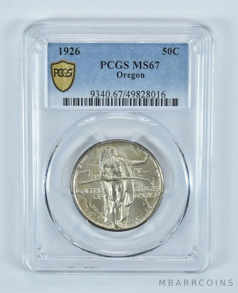 1926 Oregon Commemorative Half Dollar MS67 PCGS a9012