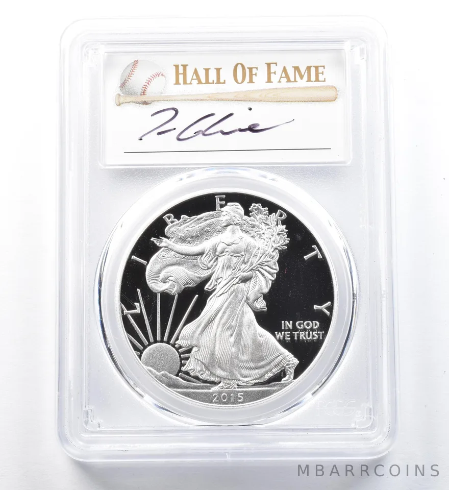2015-W American Silver Eagle Tom Glavine PR70 DCAM PCGS a1223