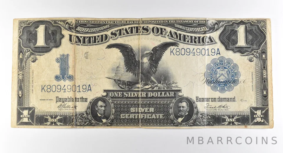 1899 $1 Silver Certificate Large Note Blue Seal *2863