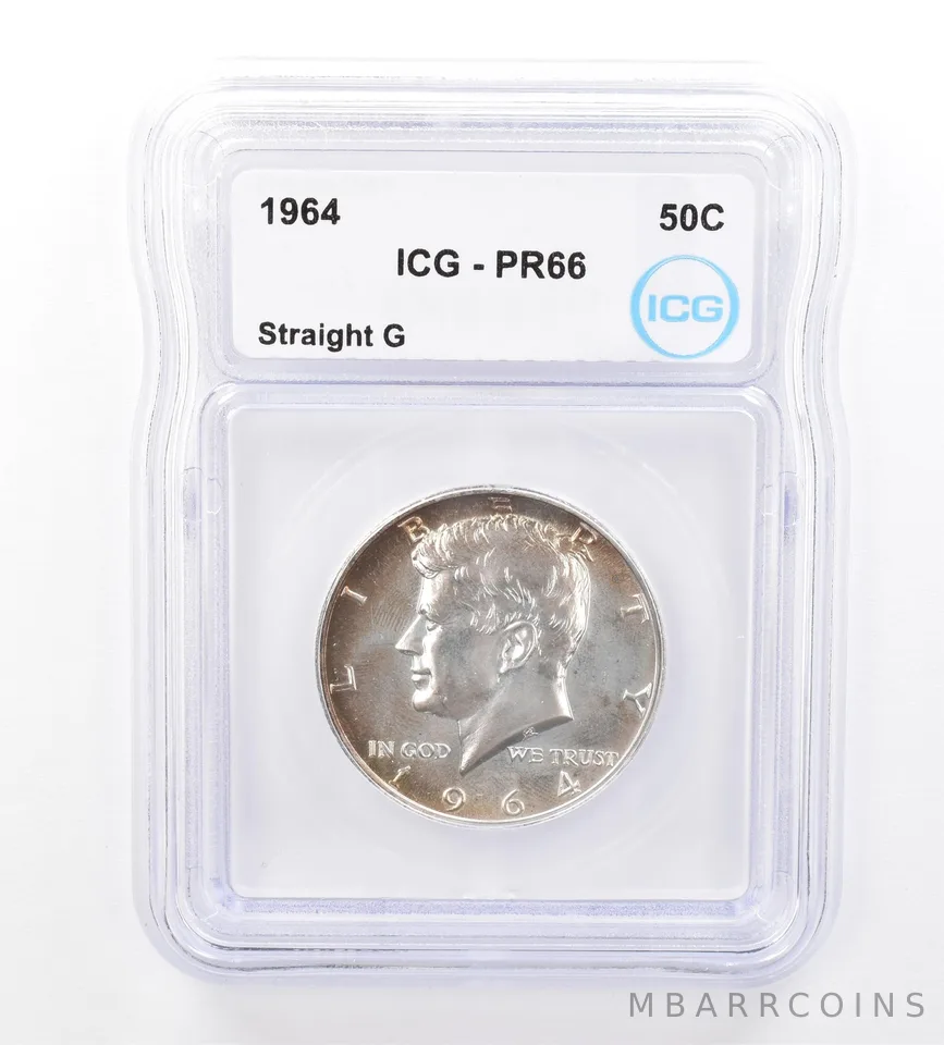1964 Kennedy Half Dollar Straight G PR66 ICG Beautiful Tone *1609
