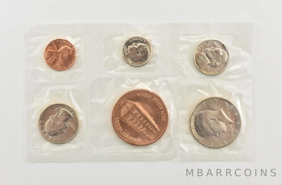 1983-D Half Dollar Quarter Dime Nickel Cent From Souvenir Set *8994