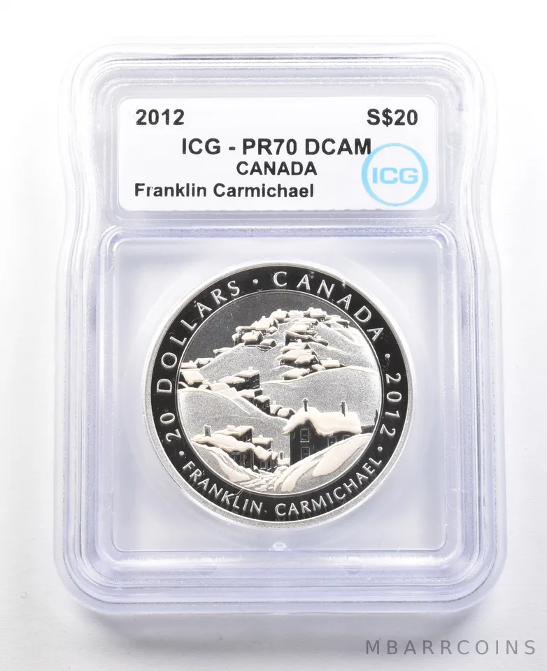 2012 Canada 20 Dollars Silver Franklin Carmichael PR70 DCAM ICG *3586