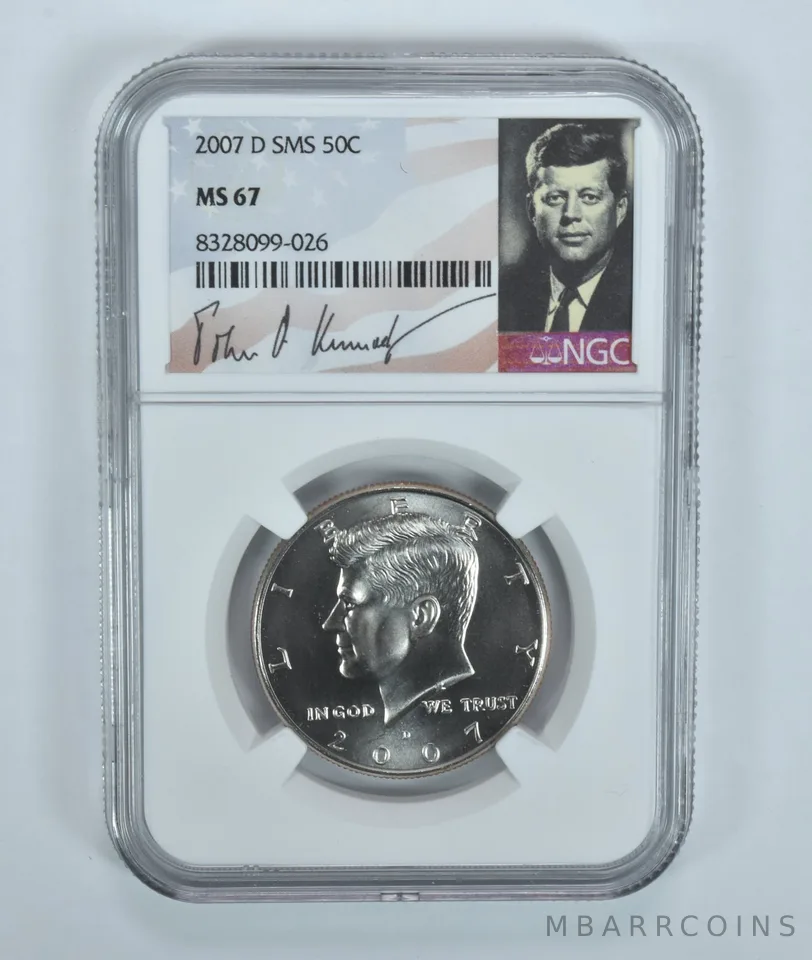 2007-D Kennedy Half Dollar SMS MS67 NGC Special Label