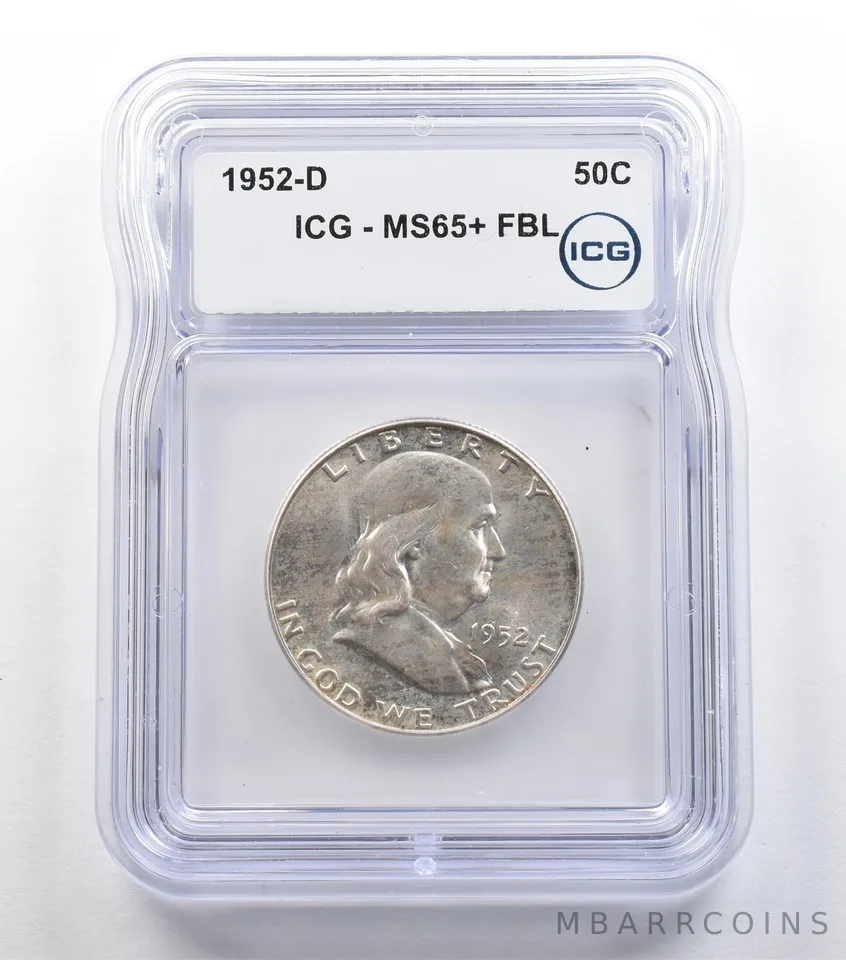 1952-D Franklin Half Dollar MS65+ FBL ICG *5433