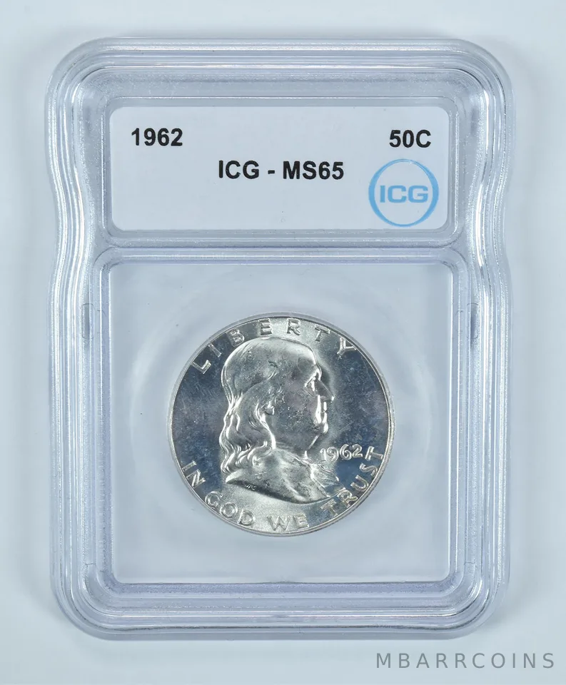 1962 Franklin Half Dollar MS65 ICG
