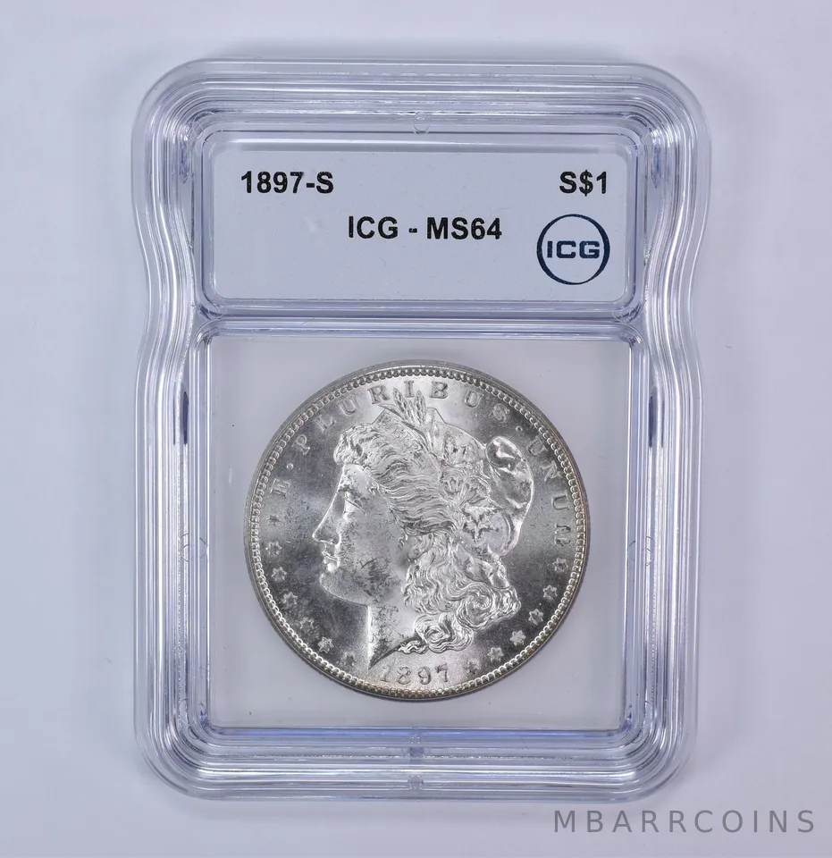 1897-S Morgan Silver Dollar MS64 ICG