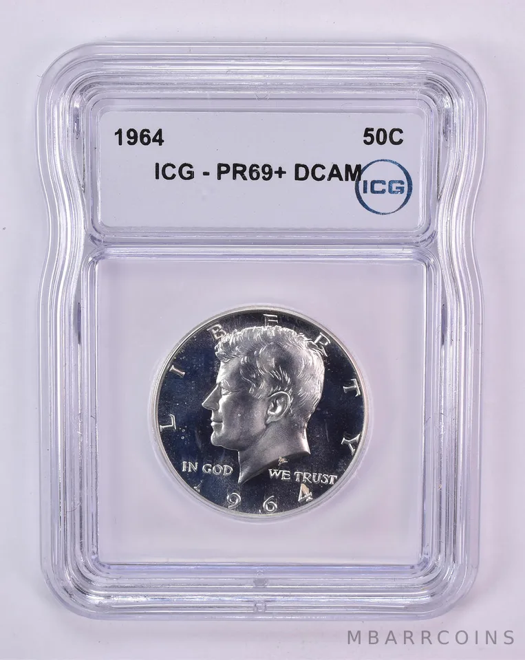 1964 Kennedy Half Dollar PR69+ DCAM ICG