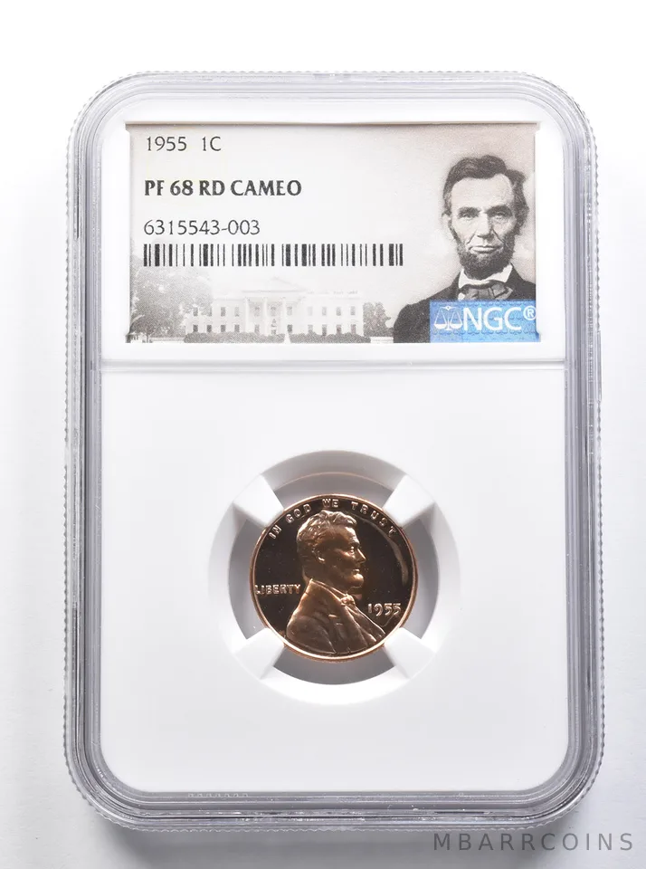 PF68 RD CAM 1955 Lincoln Wheat Cent NGC a8375
