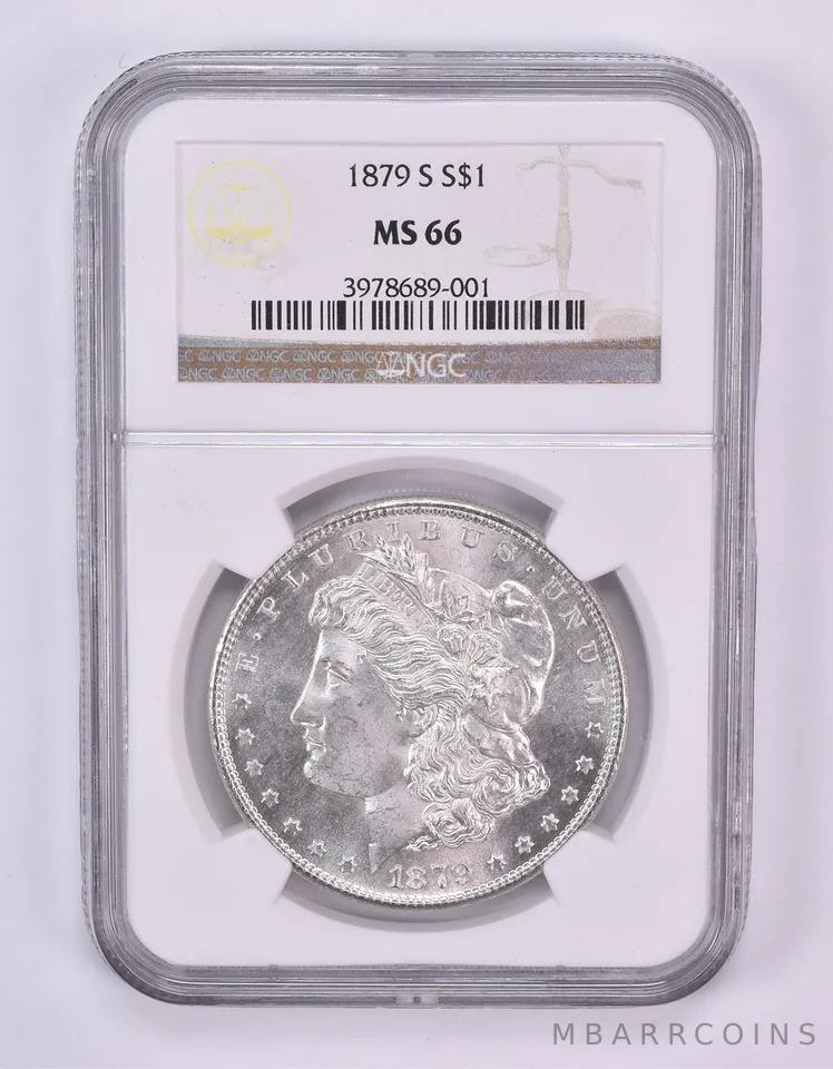 1879-S Morgan Silver Dollar MS66 NGC Brown Label