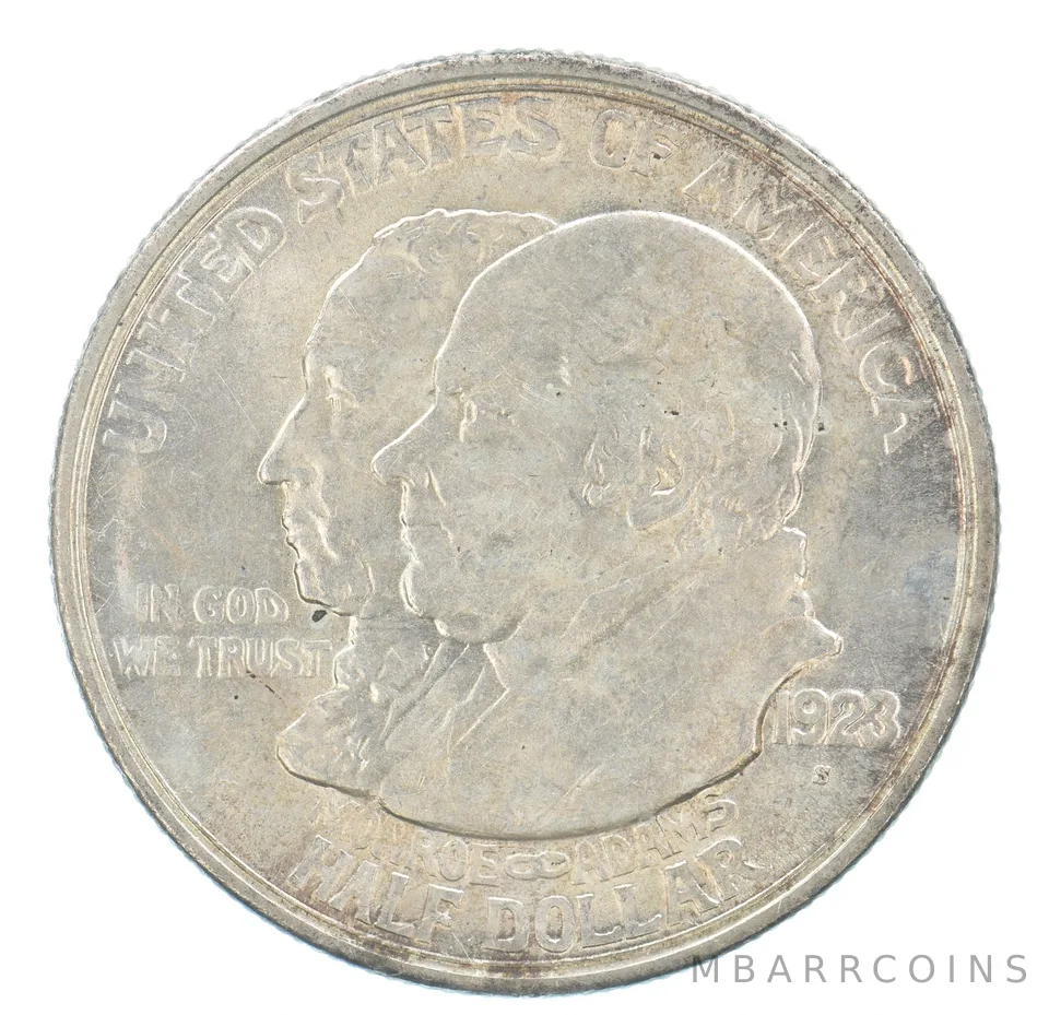 1923-S Monroe Doctrine Commemorative Half Dollar Beautiful Tone *9256