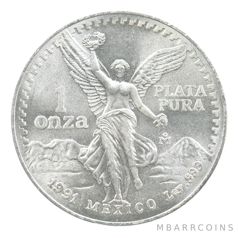 1991 Mo Mexico 1 Onza Silver Libertad *3601