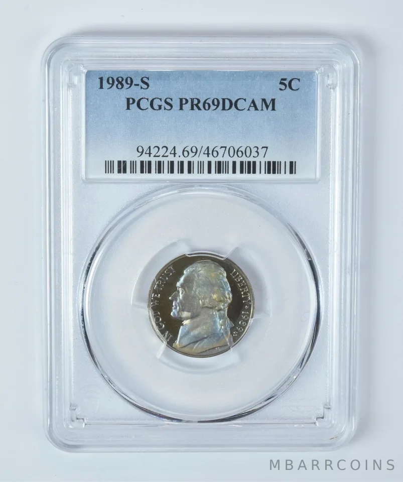 PR69 DCAM 1989-S Jefferson Nickel PCGS Beautifully Toned a4511