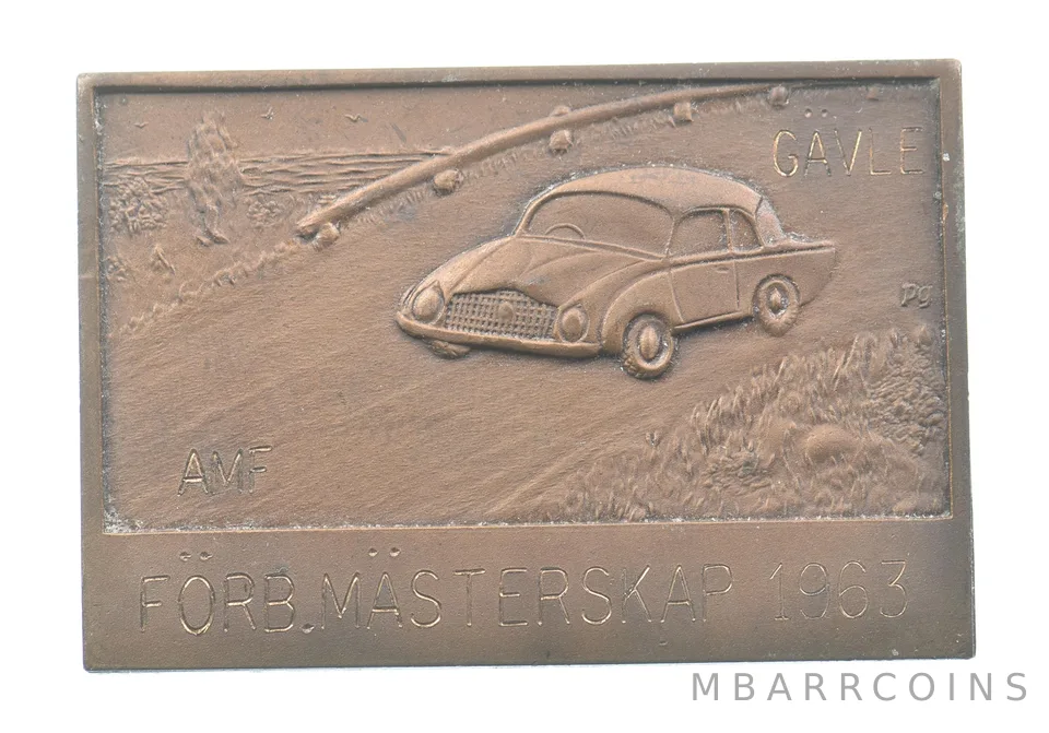 1963 Sweden Motor Federation Plaque Racing Award *0202
