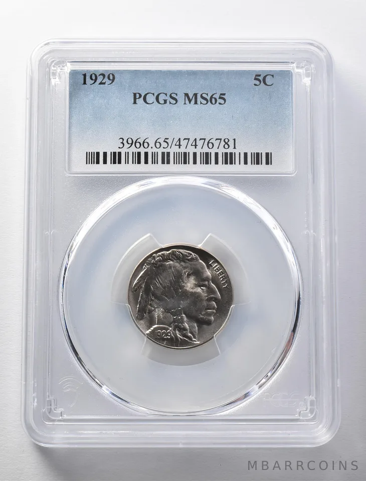 MS65 1929 Indian Head Buffalo Nickel PCGS *5697