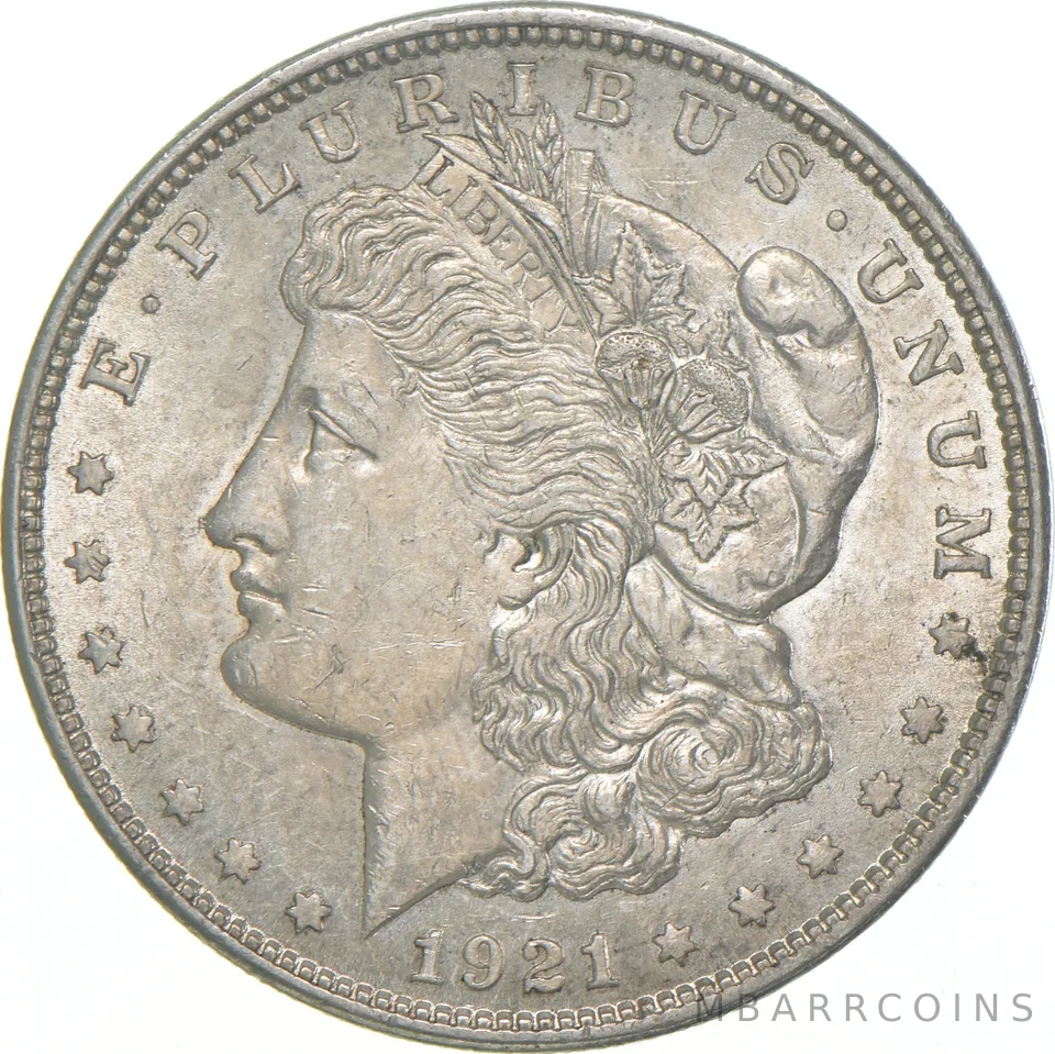 1921 Morgan Silver Dollar Radial Die Crack a7966