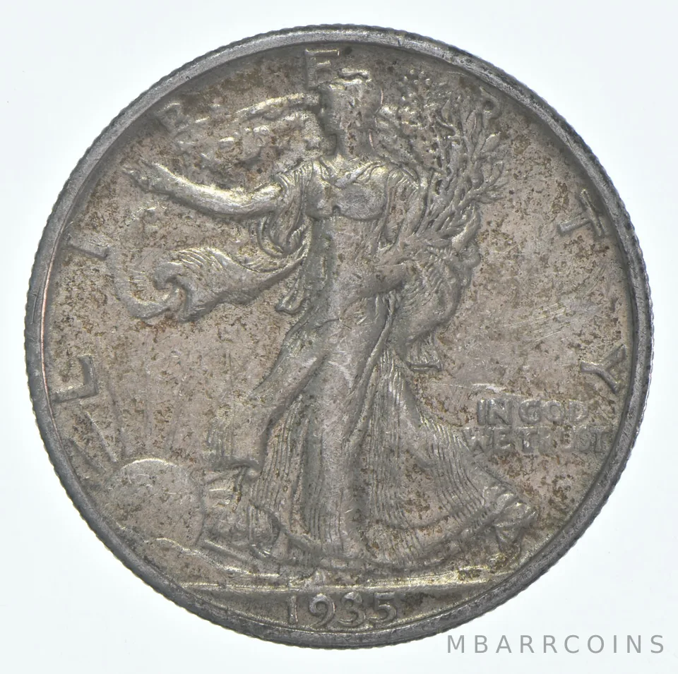 CHAU 1935-S Walking Liberty Half Dollar Choice AU 90% Silver (1pc)