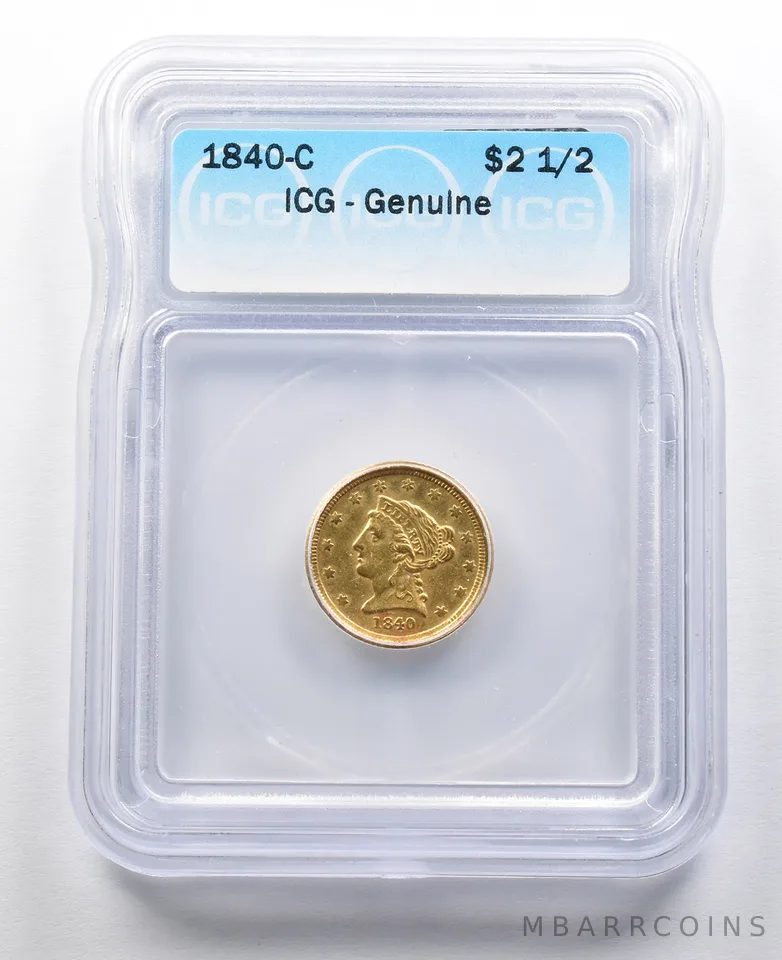 1840-C $2.50 Liberty Head Gold Quarter Eagle ICG a2095