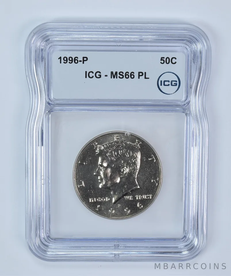 1996-P Kennedy Half Dollar MS66 PL ICG