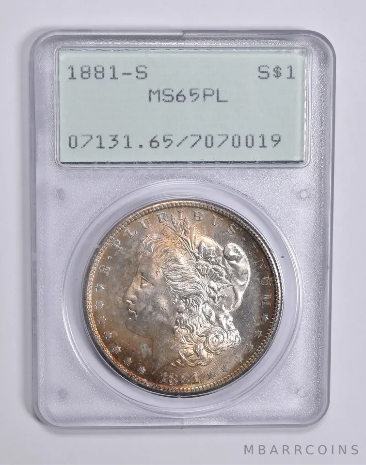 MS65 PL 1881-S Morgan Silver Dollar PCGS Rattler Upgrade? a0339