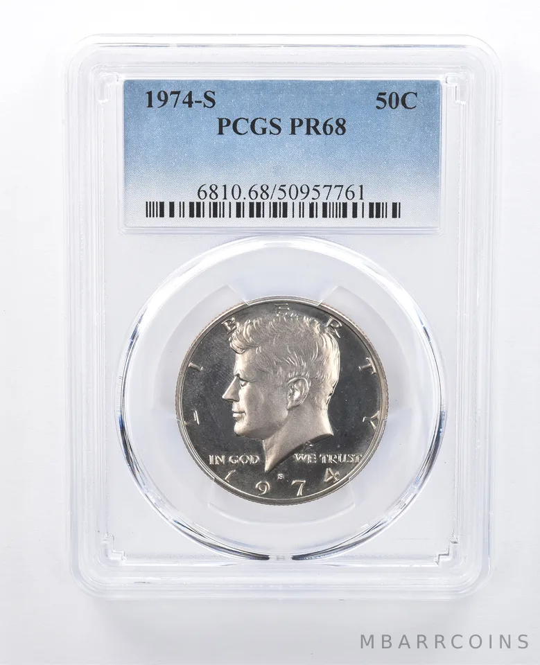 1974-S Kennedy Half Dollar PR68 PCGS Beautiful Tone *8096
