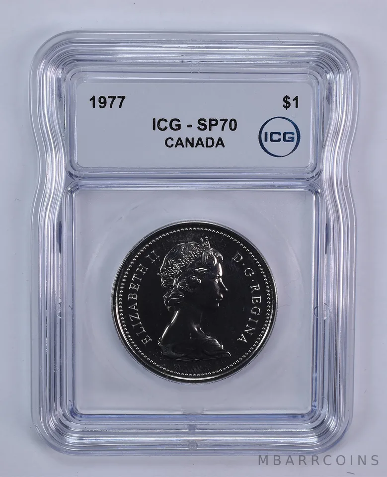 1977 Canada 1 Dollar Voyageurs SP70 ICG