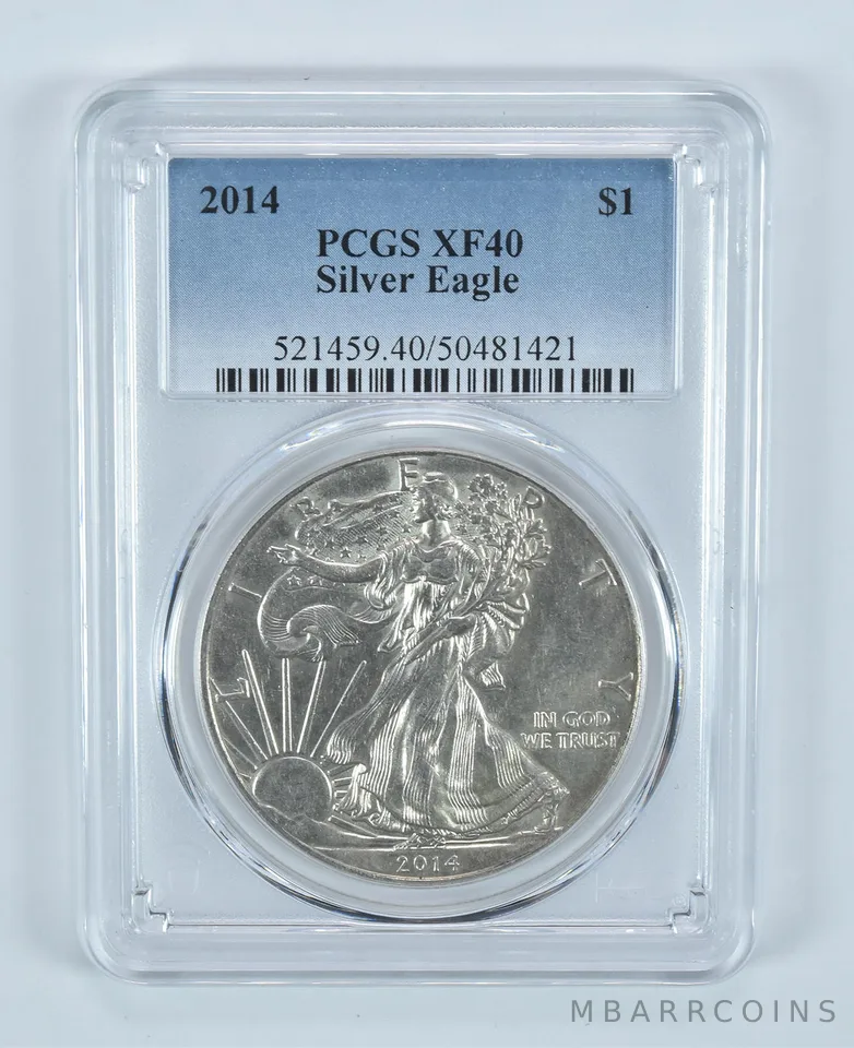 2014 American Silver Eagle XF40 PCGS Low Ball a9014