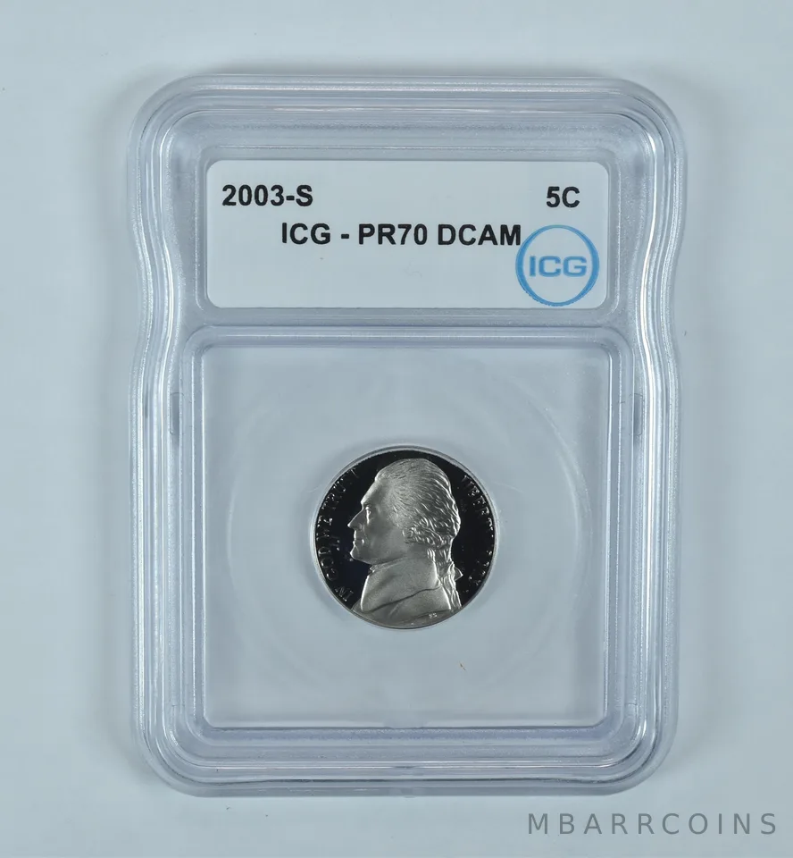 2003-S Jefferson Nickel PR70 DCAM ICG