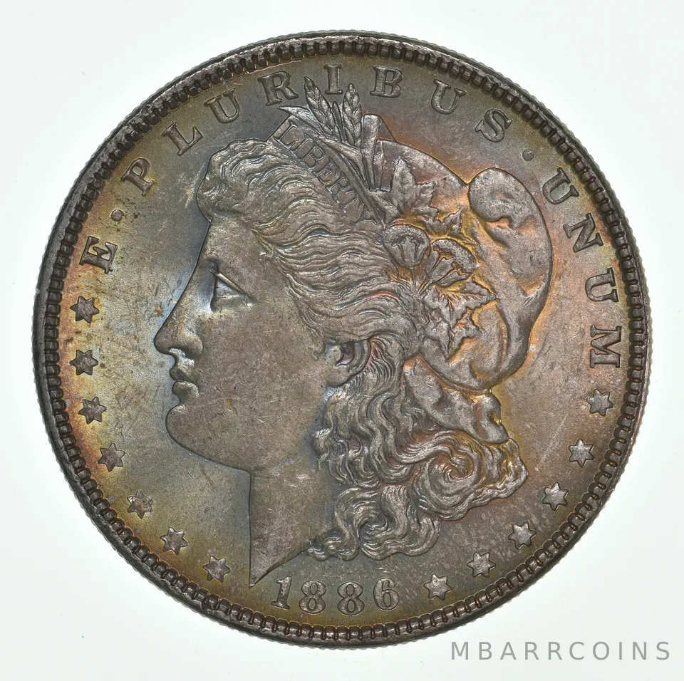 1886 Morgan Silver Dollar - Toned a9822