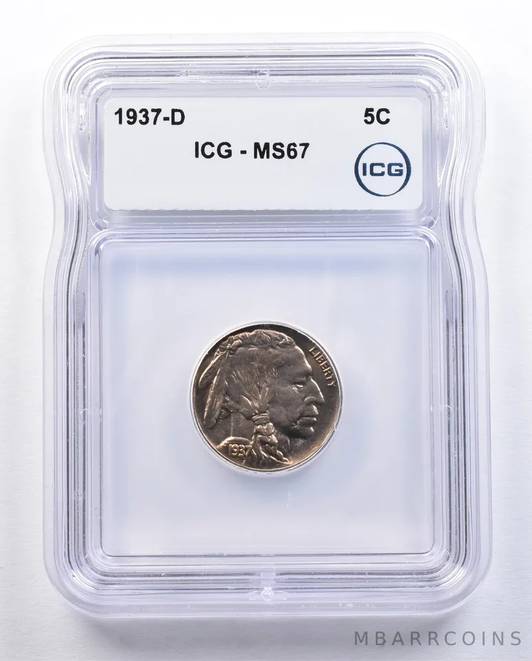 1937-D Indian Head Buffalo Nickel MS67 ICG *1632