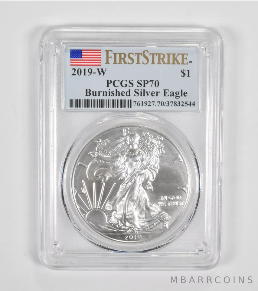 SP70 2019-W American Burnished Silver Eagle - First Strike - Graded PCGS *1436
