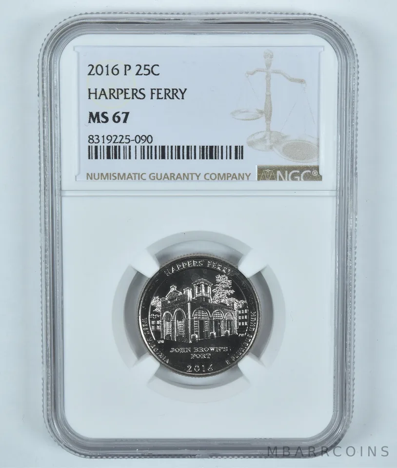 2016-P Washington Quarter Harpers Ferry ATB MS67 NGC