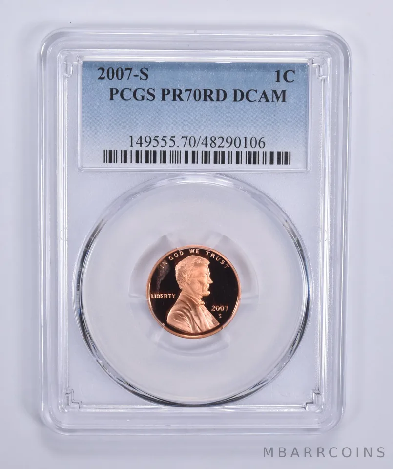 2007-S Lincoln Memorial Cent PR70 RD DCAM PCGS Blue Lbl