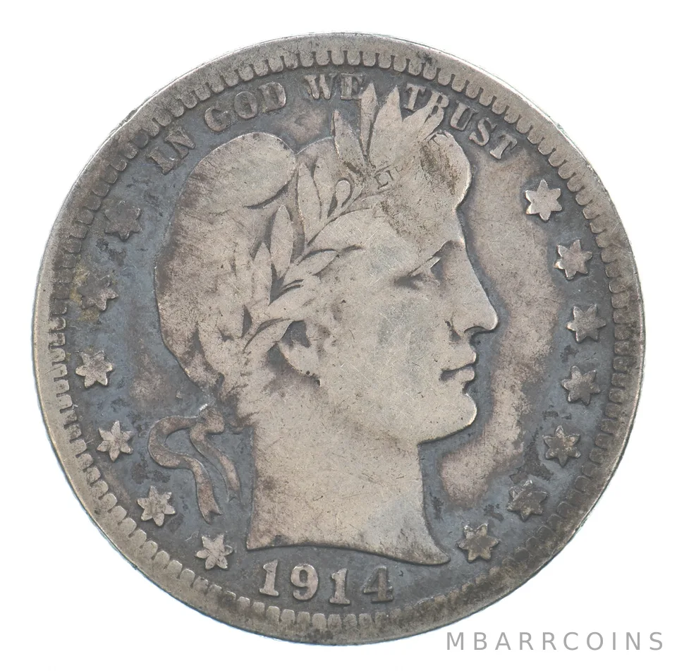1914-S Barber Quarter Beautiful Tone *1615