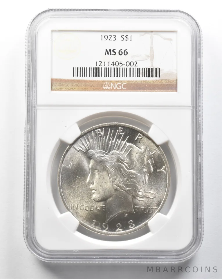1923 Peace Silver Dollar MS66 NGC a8382