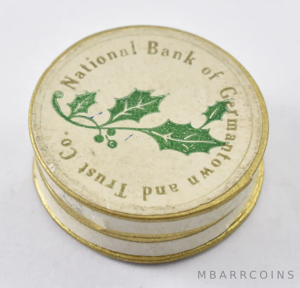 Round Bank Holiday US $5/$2.50 Box 1920's Gold Coin Gift Presentation *5924