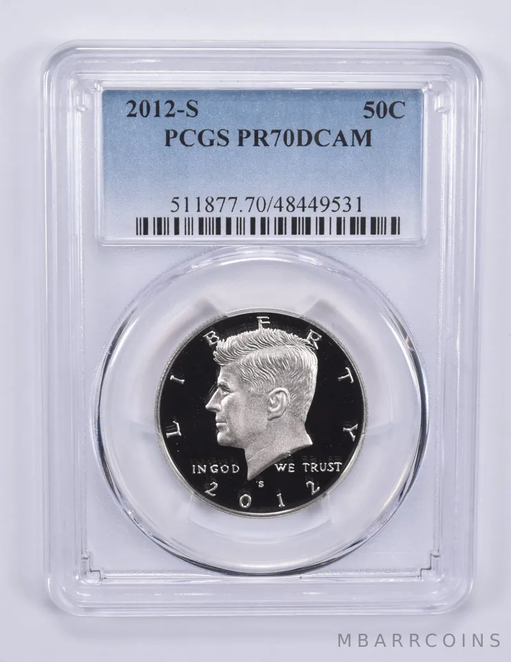 2012-S Kennedy Half Dollar PR70 DCAM PCGS Blue Label