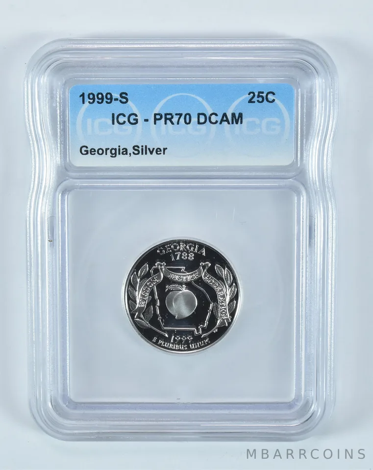 1999-S Washington State Quarter Georgia Silver PR70 DCAM ICG