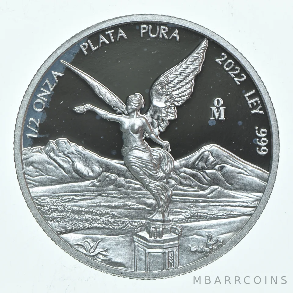2022 Mo Mexico 1/2 Onza Silver Libertad Proof