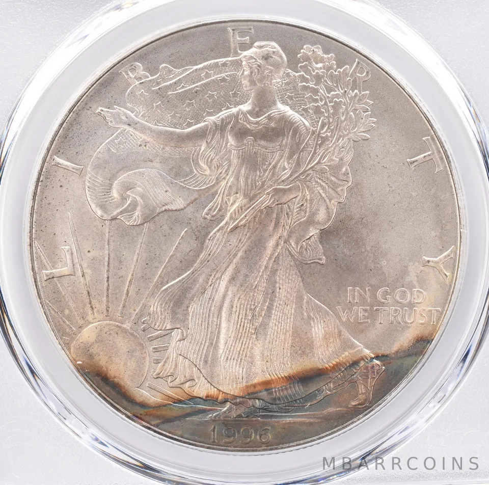 1996 American Silver Eagle MS67 PCGS Beautiful Tone *1327