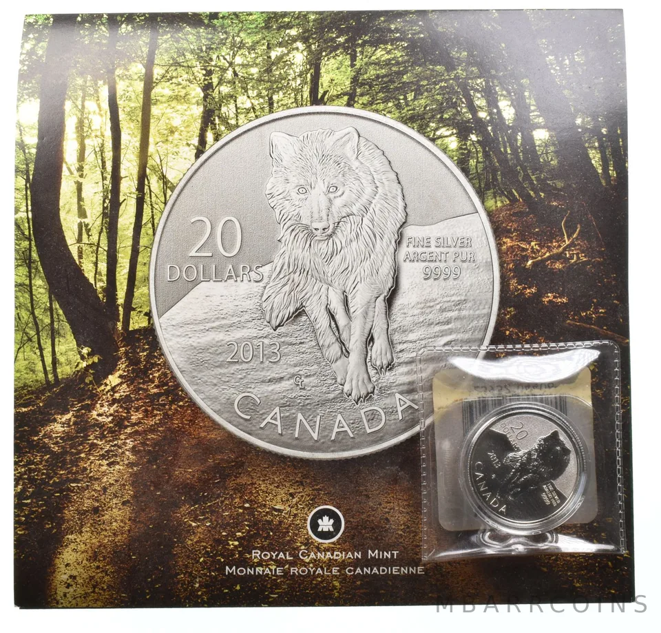2013 Canada 20 Dollars Silver Wolf W/ OGP *4730