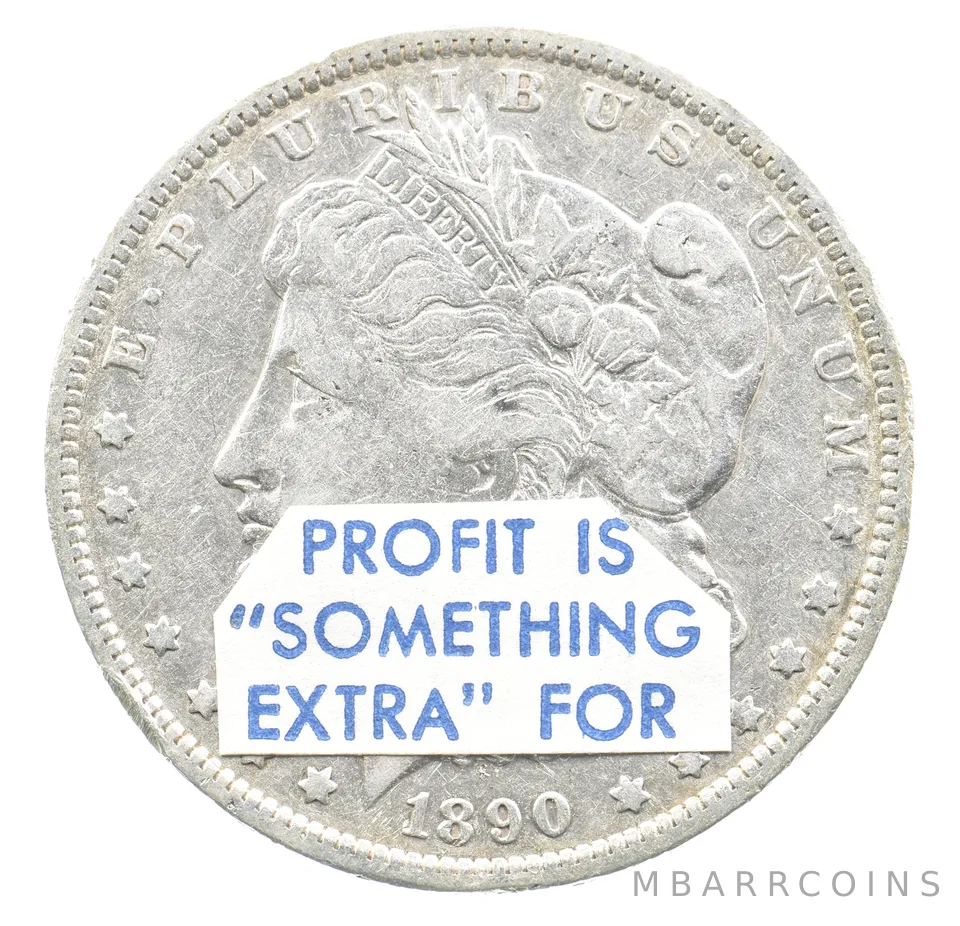 1890-O Morgan Silver Dollar Customer Employee Investor Community a0674