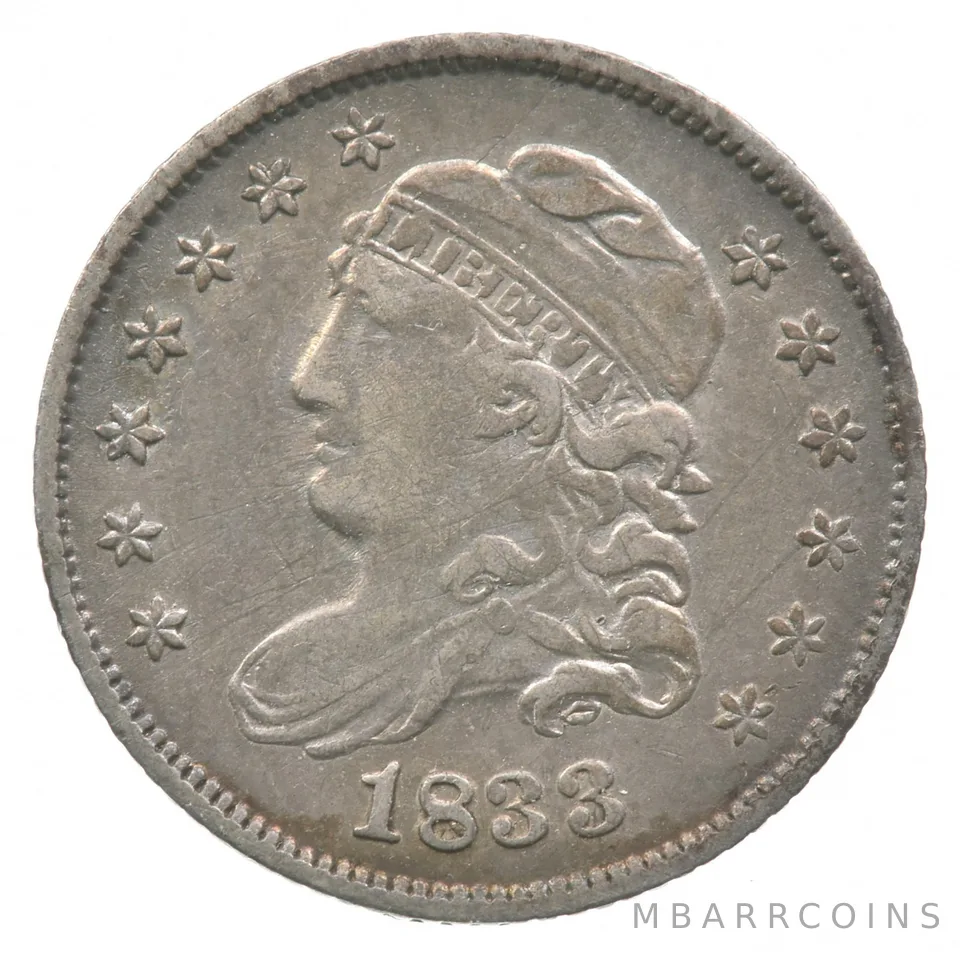 1833 Capped Bust Half Dime LM9 *8256