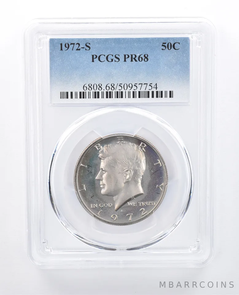 1972-S Kennedy Half Dollar PR68 PCGS Beautiful Tone *8092