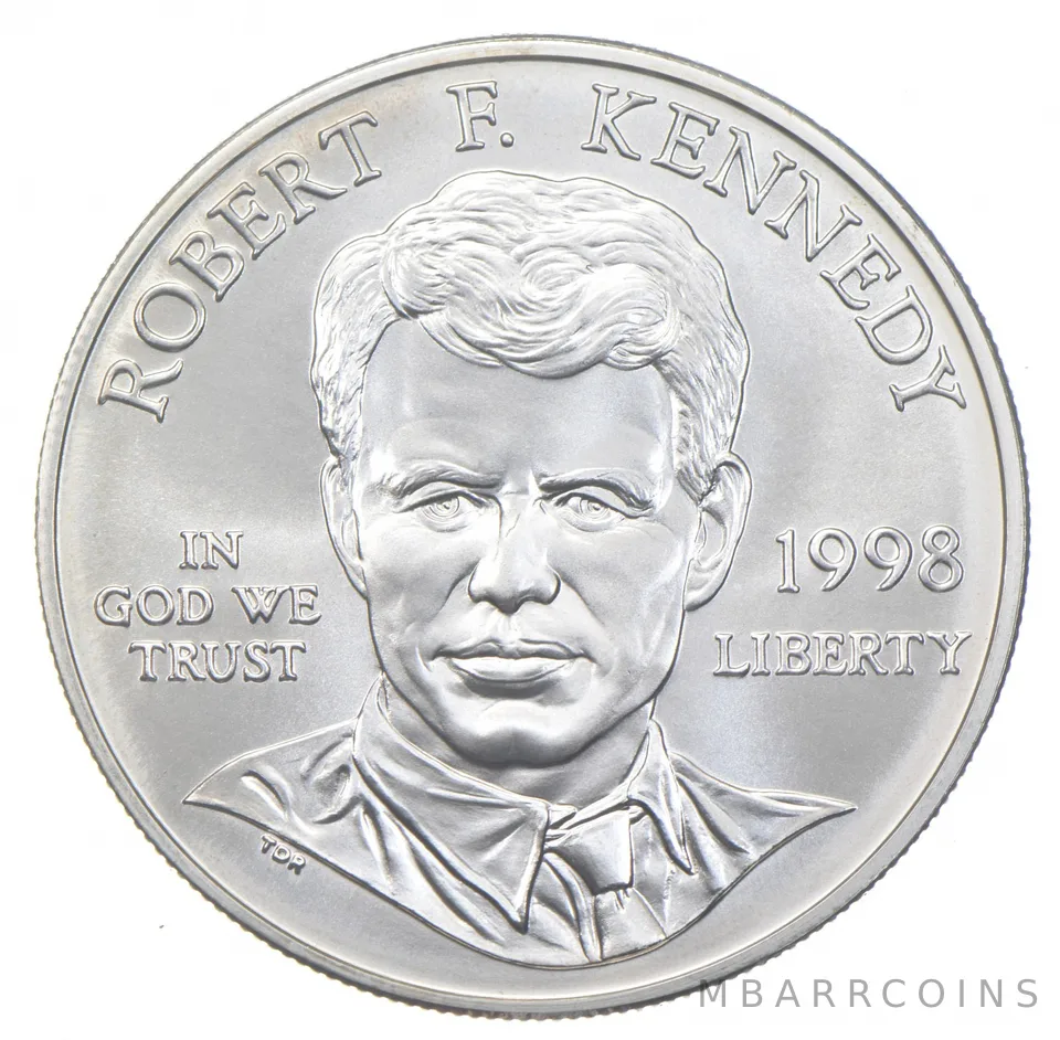 1998-S Unc Robert F Kennedy Commemorative Silver Dollar $1