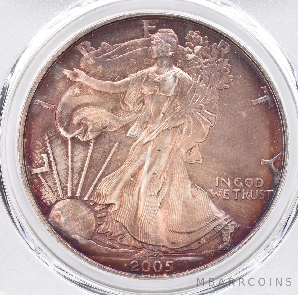 2005 American Silver Eagle MS63 PCGS Beautiful Tone *1511