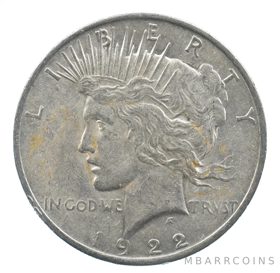Early - 1922 Peace Silver Dollar - 90% US Coin *418