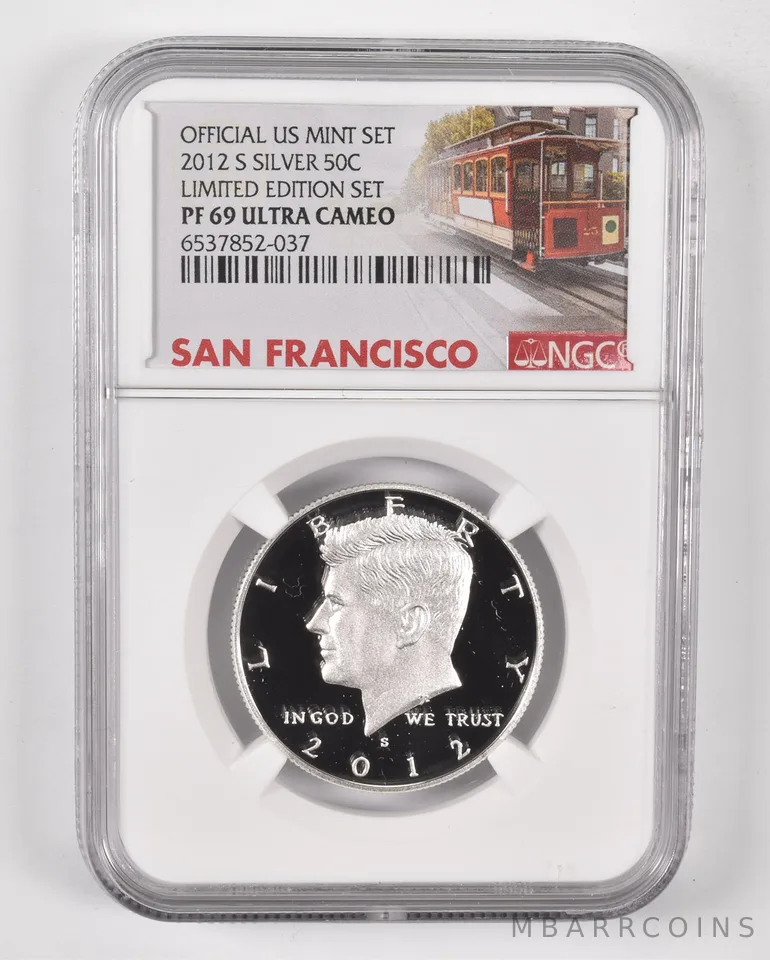 2012-S Kennedy Half Dollar Silver PF69 UCam NGC Limited Edition SF Lbl