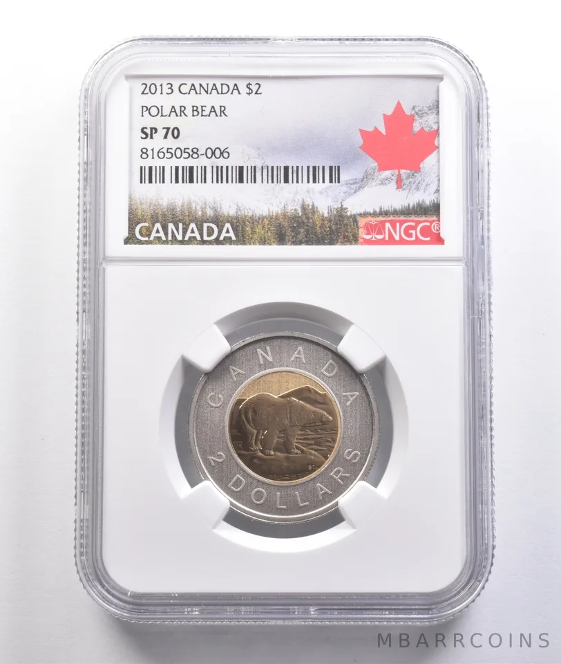 2013 Canada 2 Dollars Polar Bear SP70 NGC *6917